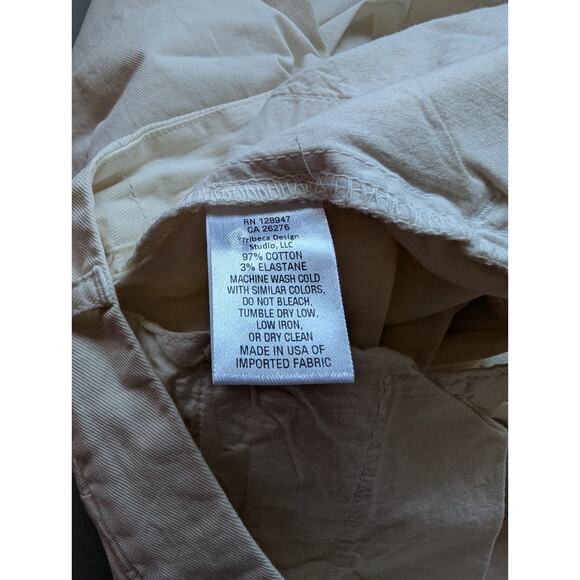 NWT Nili Lotan Montauk Cropped Cotton-blended Pants Size 2 Eggshell #1D506 - Picture 9 of 11